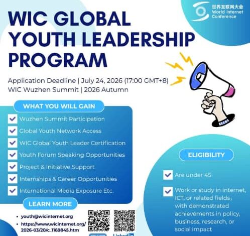 Applications Open for the WIC Global Youth Leadership Program 2026