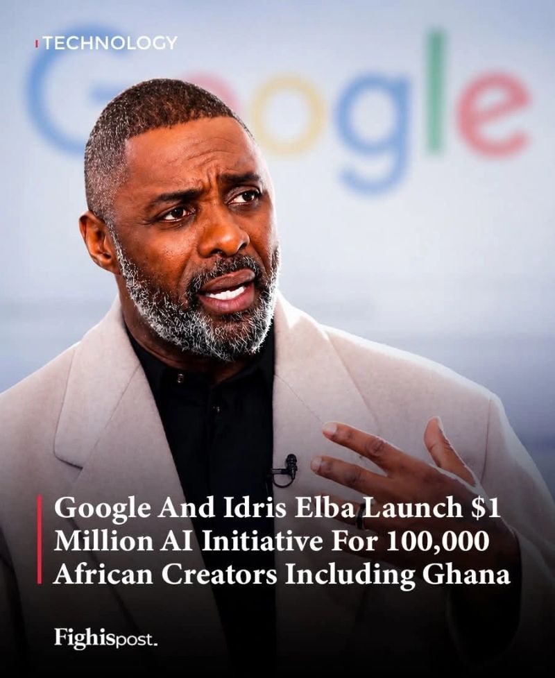 Google and Idris Elba Launch $1 Million AI Initiative to Support 100,000 African Creators